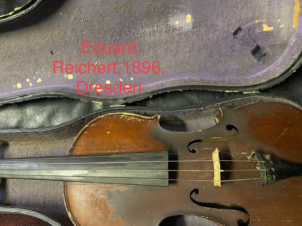 Eduard Reichert Antique Violin,needs work