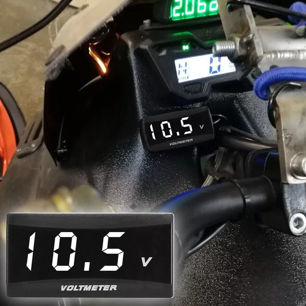 12V Digital LED Display Voltmeter Voltage Gauge Panel Meter Car Motorcycle