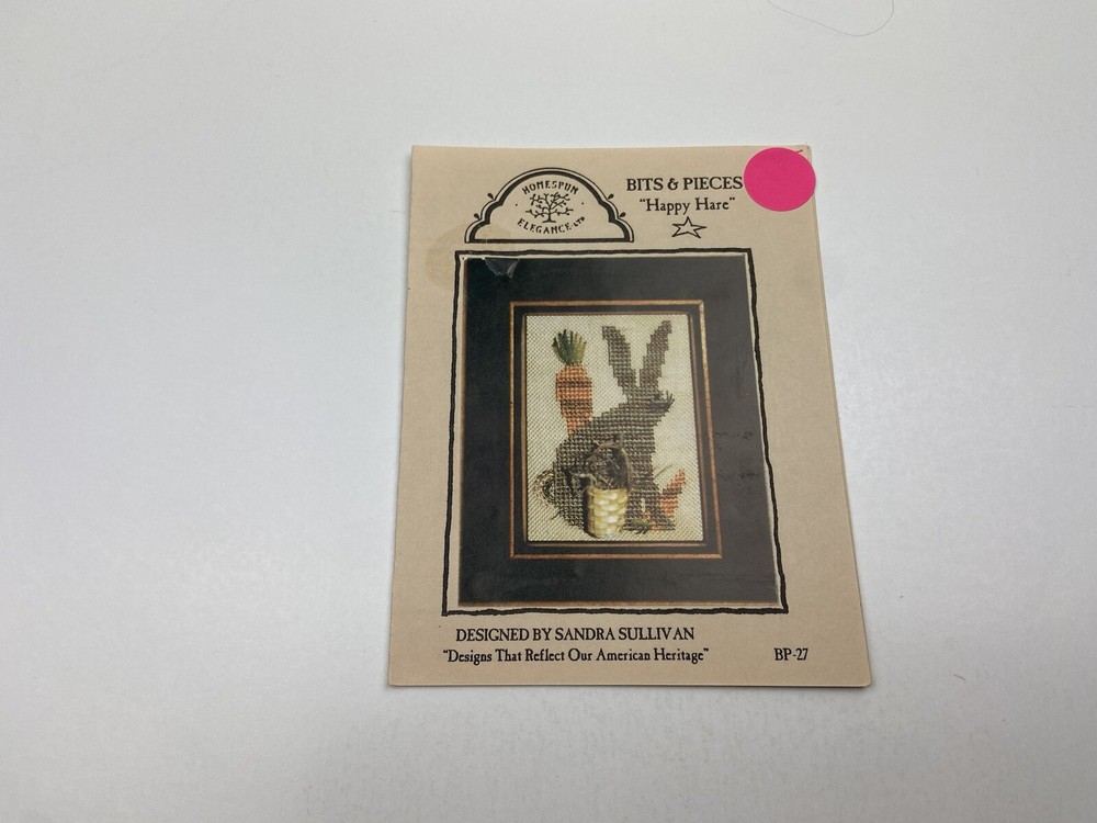 Homespun Elegance Bits & Pieces Happy Hare Counted Cross Stitch Pattern 1M