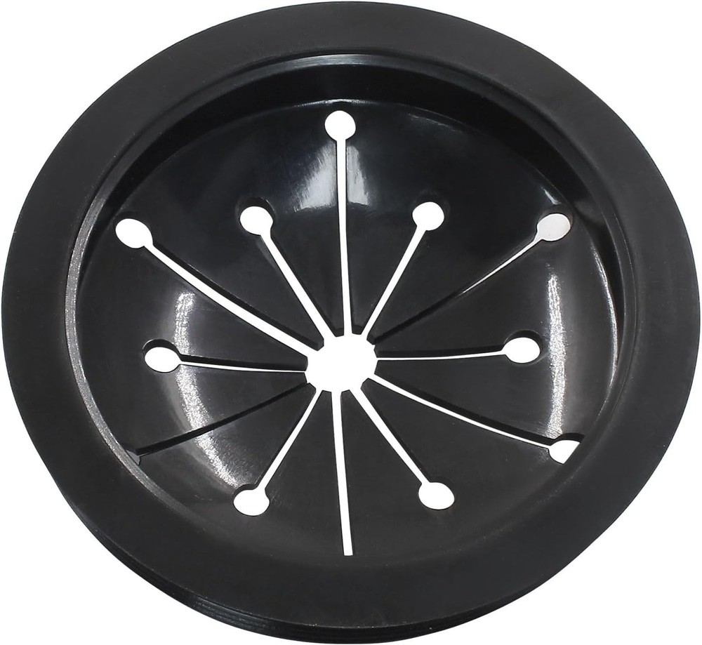 3 1/8 Inch Garbage Disposal Splash Guard: Kitchen Sink Baffle, Black