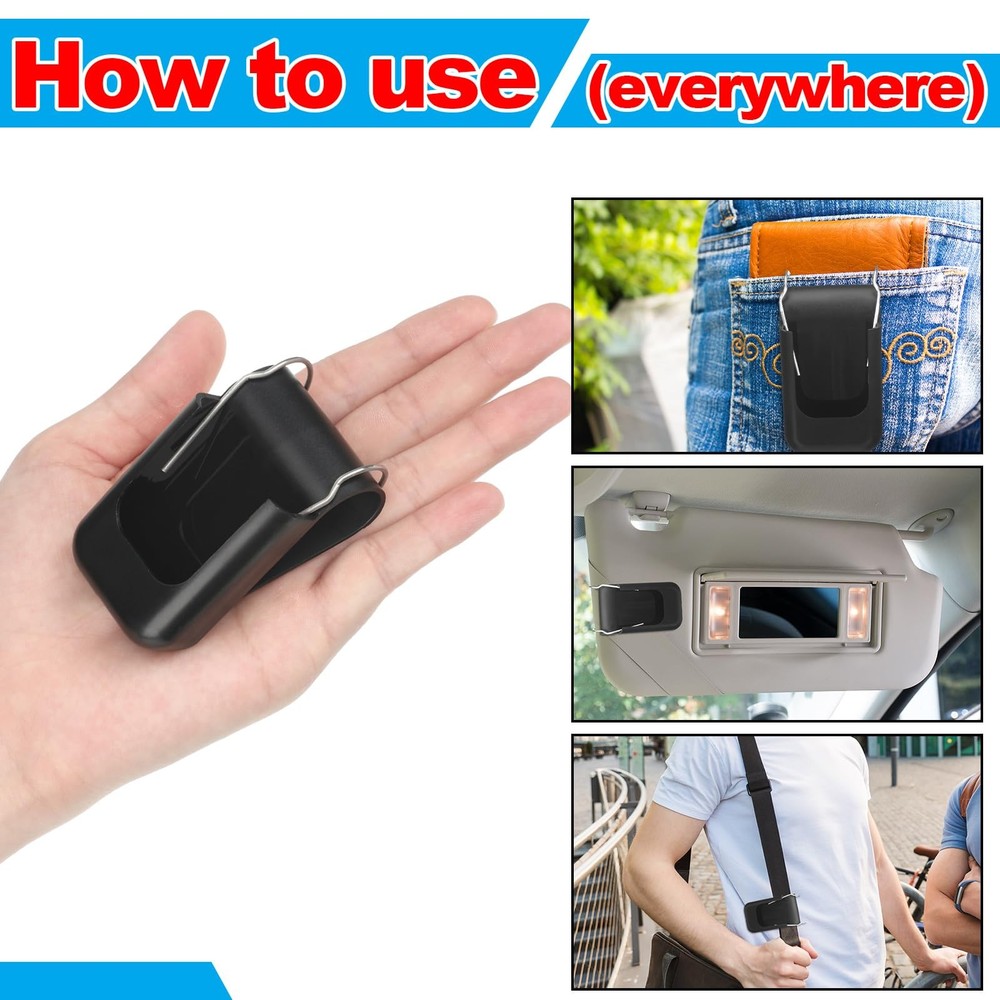 2 PCS Transmitter Clip Compatible with MicroPLUS Door King Gate Visor Garage