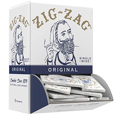 ZIG-ZAG Rolling Paper Original White 70mm Size - (48-Pack) Display Box
