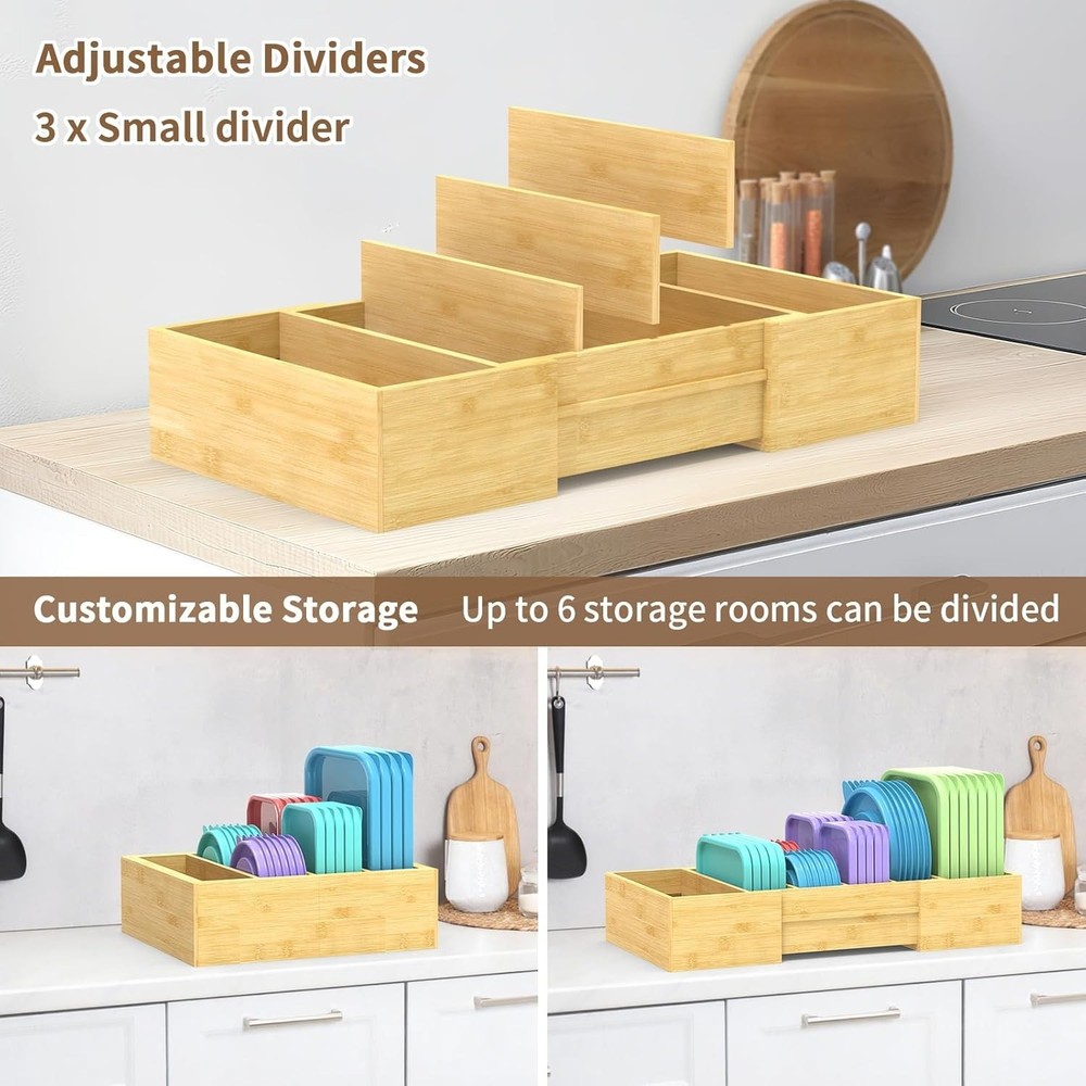 Expandable Kitchen Lid Storage Organizer – Adjustable Dividers for Every Need