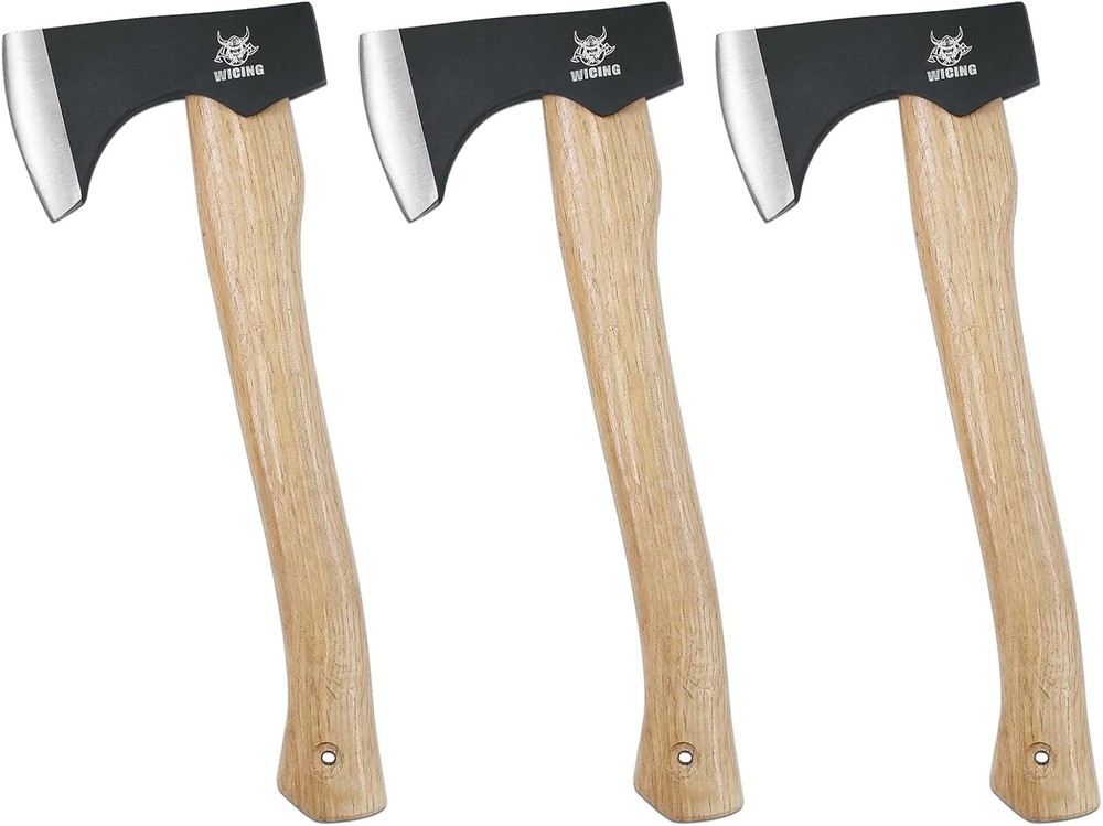 Rugged 14" Throwing Hatchets 3pk - Sharp High Carbon Steel, Balanced for Comp...
