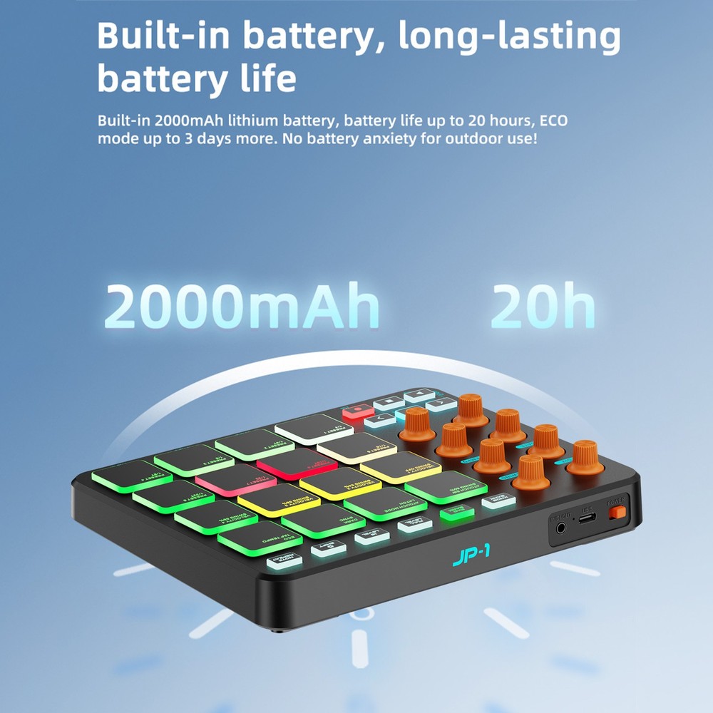 16 RGB Pads Wireless MIDI Controller For Beginners