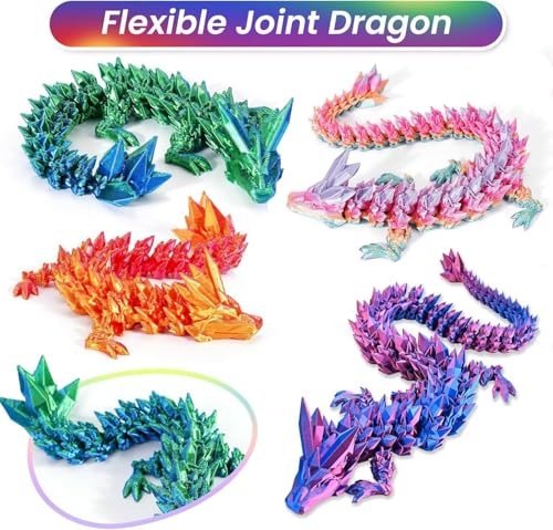 3D Printed Dragon Eggs, Mystery Crystal Dragon Egg for Easter Basket 4 Pack