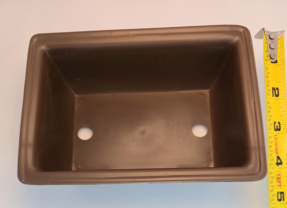 Assorted Plastic Training Bonsai Pot 6inx4in with Drainage Hole