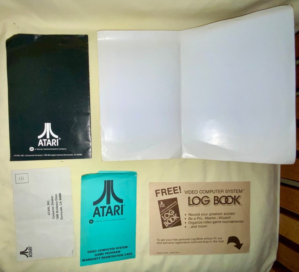 Atari 2600 Video Computer System Console CX-2600A w Documents-Tested-See Descrip
