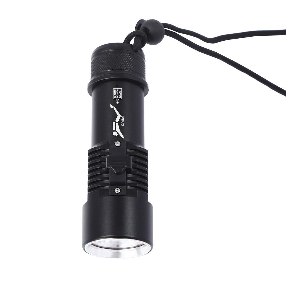Dive Light Compact Bright Diving Torch Submersible Flashlight Lamp+Battery Set