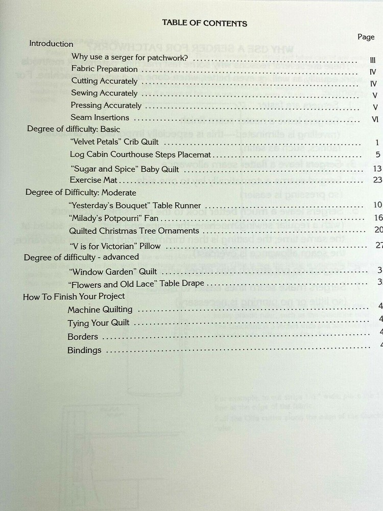 Serger Patchwork Projects Book Kaye Wood SIGNED 1988 Fast Patchwork Projects