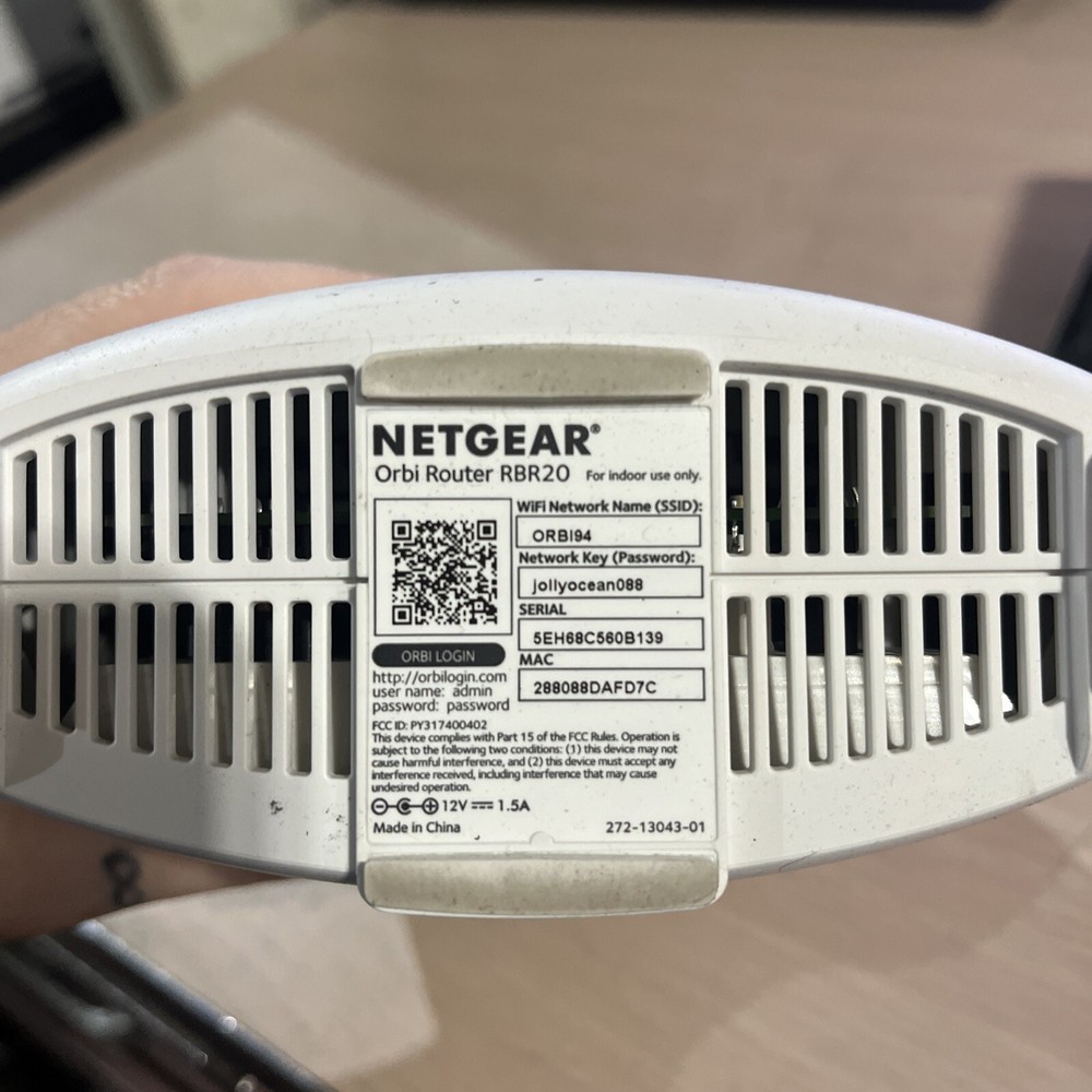 NETGEAR ORBI ROUTER RBR20