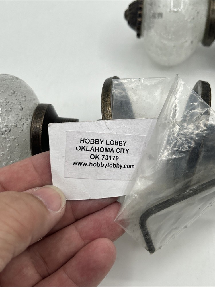 TWO Bubble Glass Knob Pull Decorative Door Knobs Hardware by Hobby Lobby