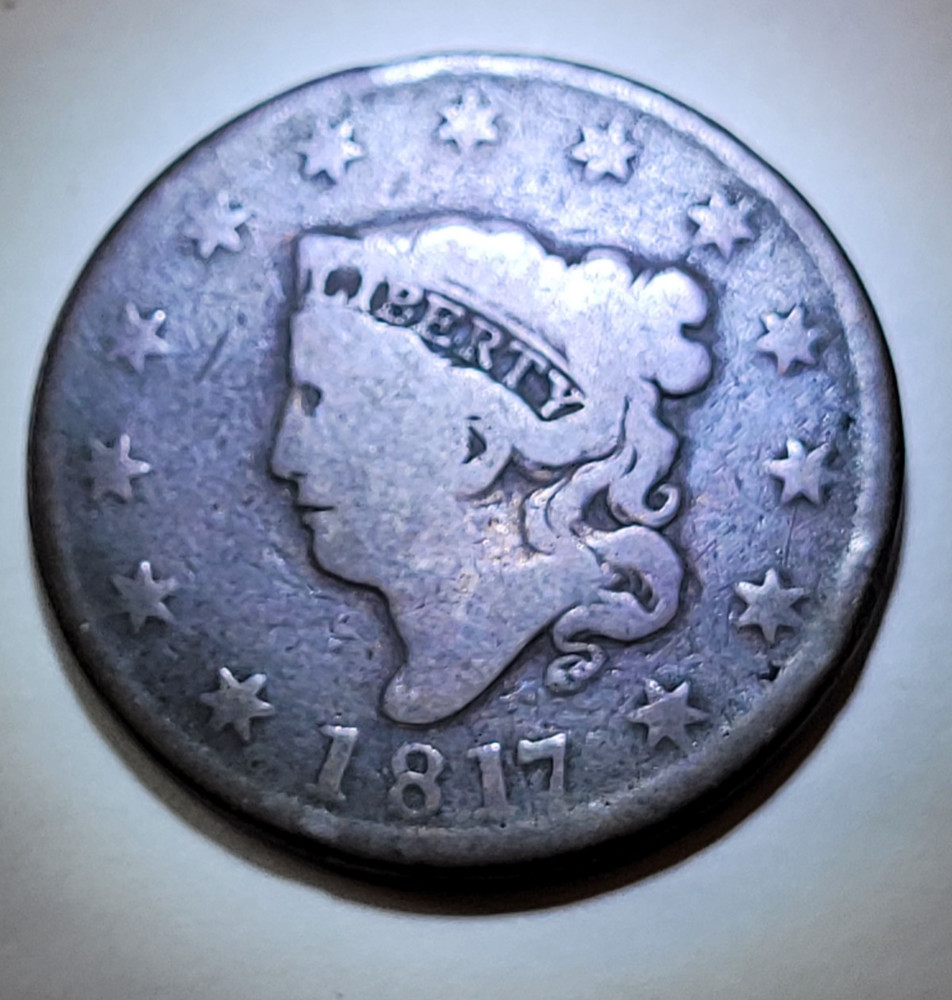 1817 Coronet Head Large Cent U.S. Coin