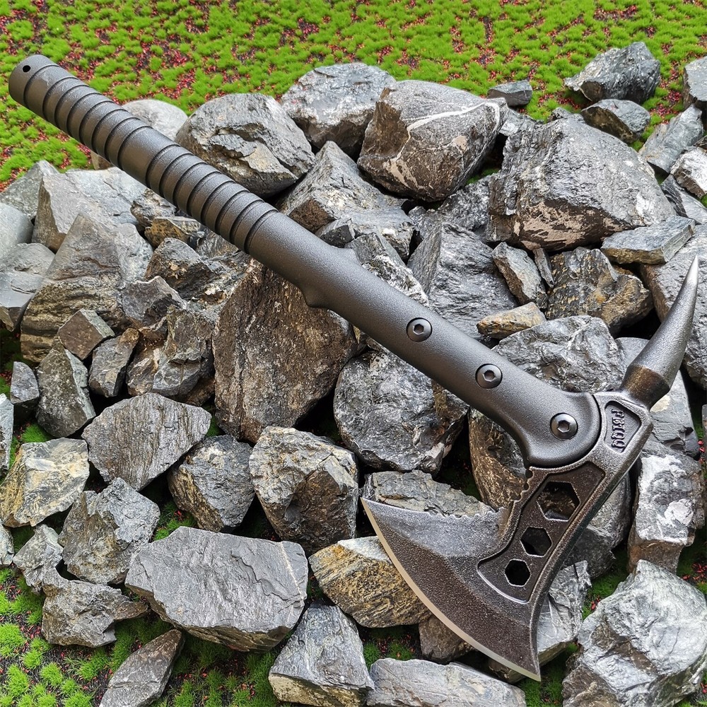 Handforged sharp multi-function outdoor stainless steel jungle logging axe