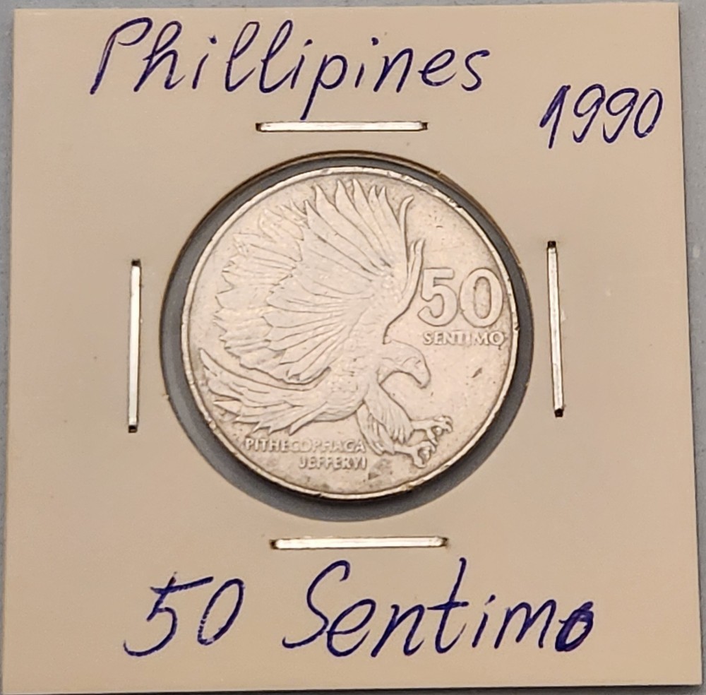 Philippines coin,  50 Sentimo,  1990