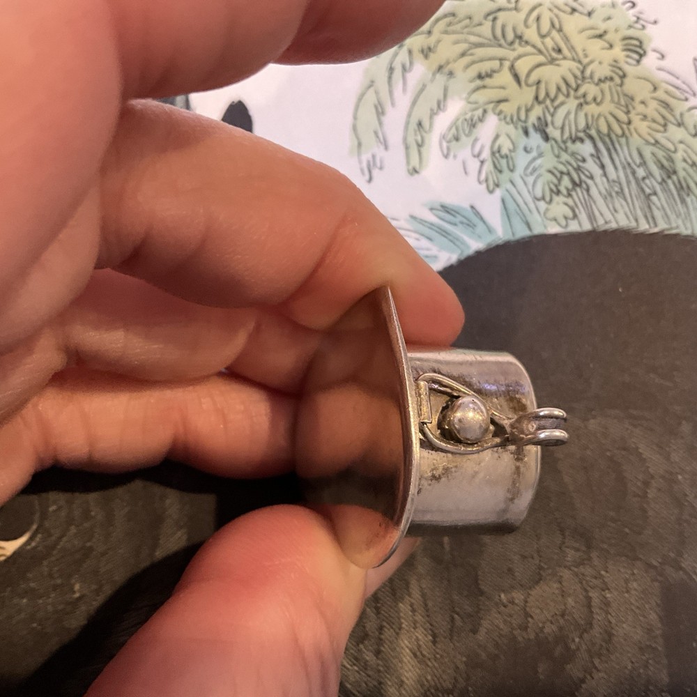 Sterling Silver Heart Pill Box / Snuff Box