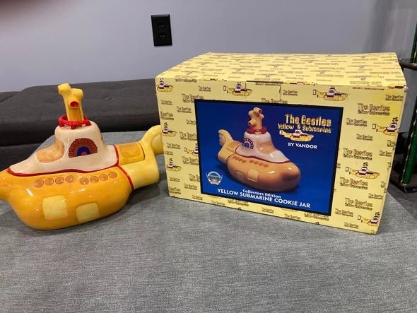 Beatles yellow submarine cookie jar