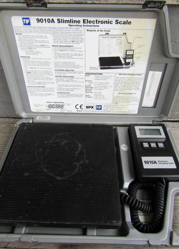 TIF 9010A SLIMLINE ELECTRONIC REFRIGERANT CHARGING SCALE
