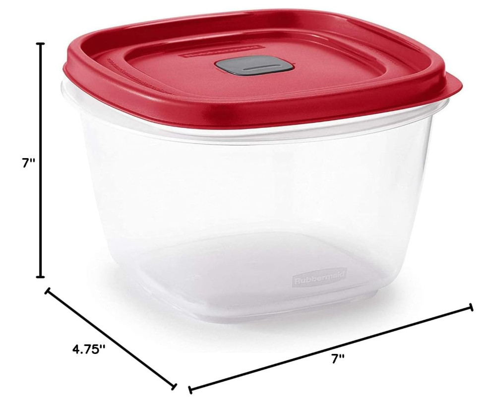 7 cups Food Storage Container 3 Pack Clear