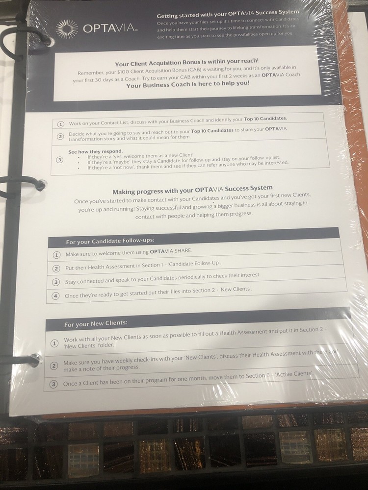 Optavia Getting Started With Your Optavia Success System