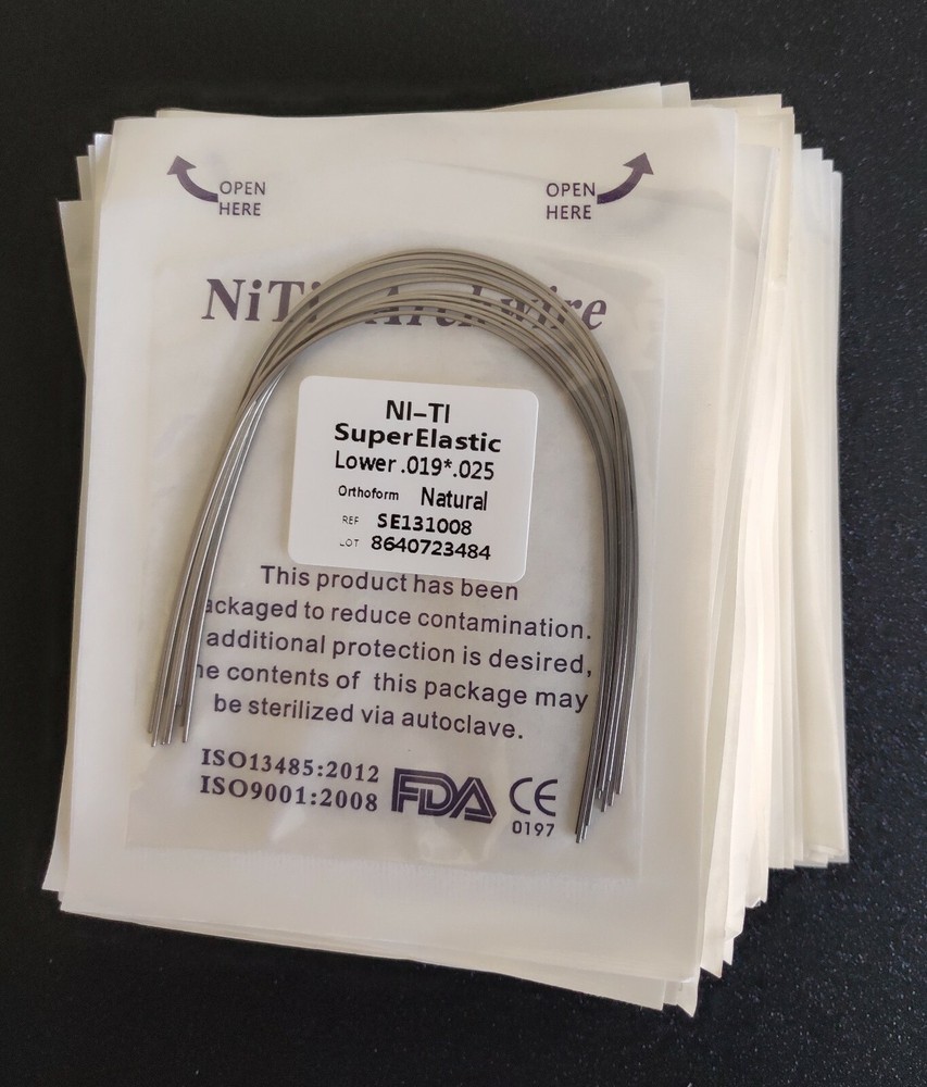 Orthodontic Wire Rectangular Super Elastic Niti Arch Wire Bows Nature Form