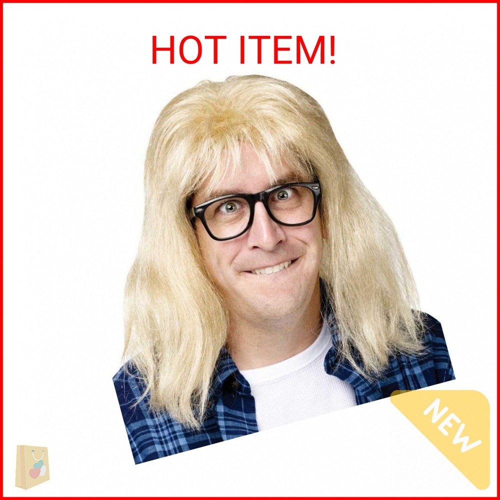 Wayne's World Garth Wig & Glasses