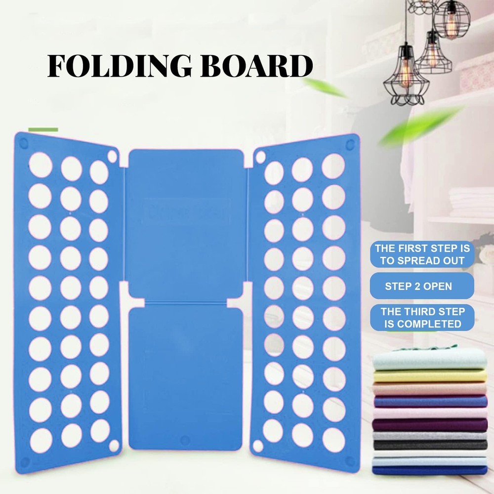 Clothes Folding Board, Magic Organization Tool, Blue Plastic Shirt blue