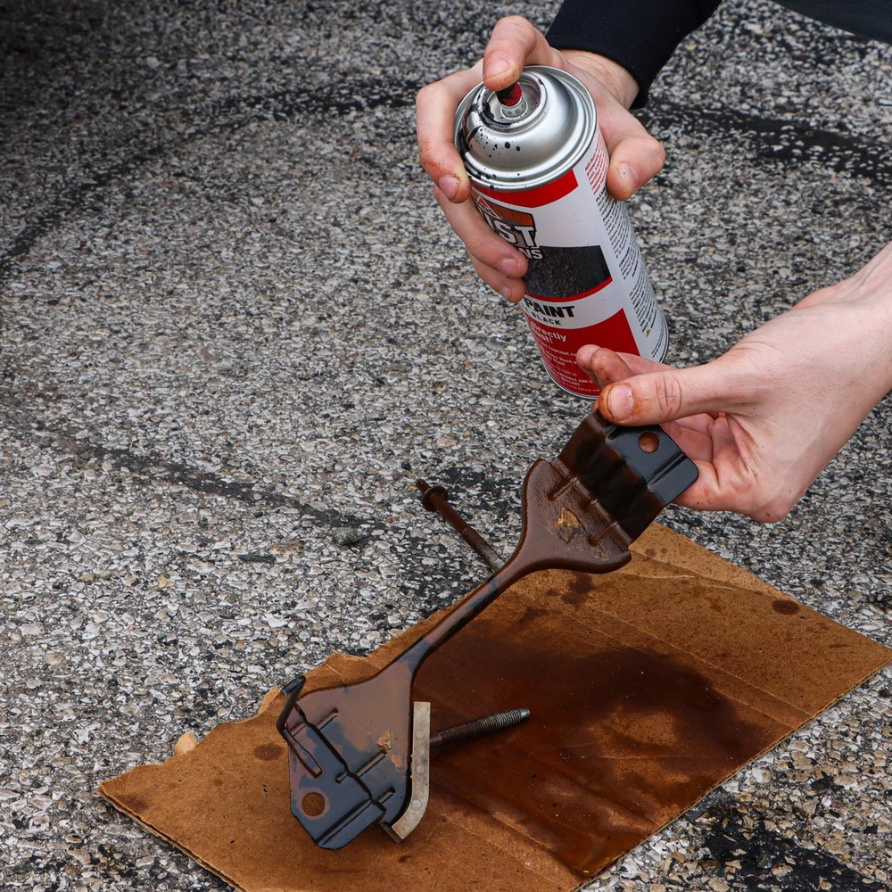 AGS RUST SOLUTIONS Rust Spray Paint, 14oz, Durable Matte 14 oz, Black