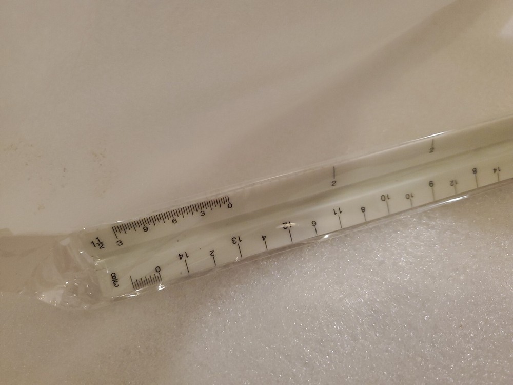 Pacific Arc 91120.12" ARCHITECT Triangular Scale.Open divided: 3/32, 3/16, 1/8,