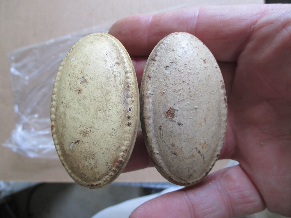 Vtg Door Latch Lock Set Knobs Backplates Antique