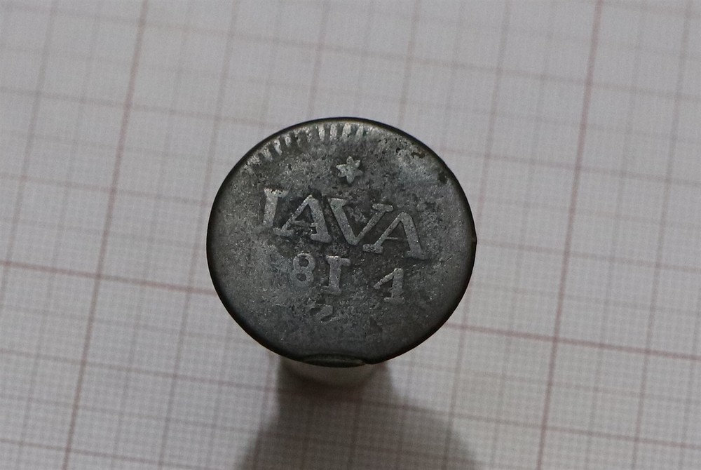 🧭 🇮🇩 NETHERLANDS INDIES JAVA 1/2 STIVER 1814 Z B66 #K3109