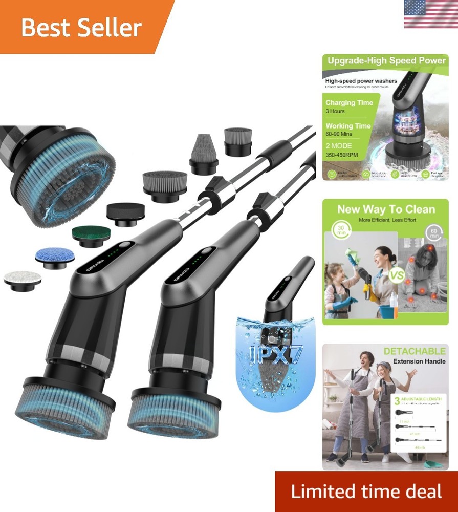 G2-Pro Durable Electric Spin Scrubber - Lightweight, Effortless Cleaning Aid