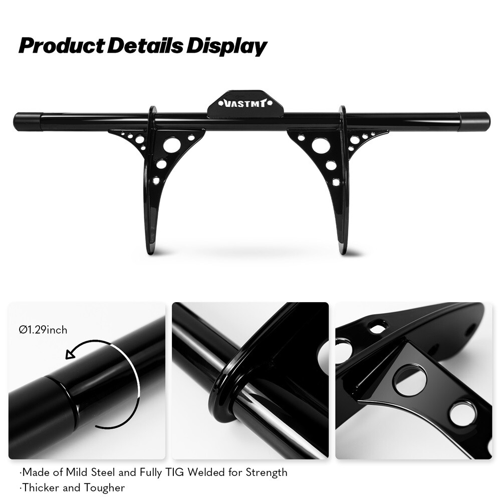 Black Guards Crash Bar & Frame Slider For Harley Dyna Super Glide FXD FXDC FXDB