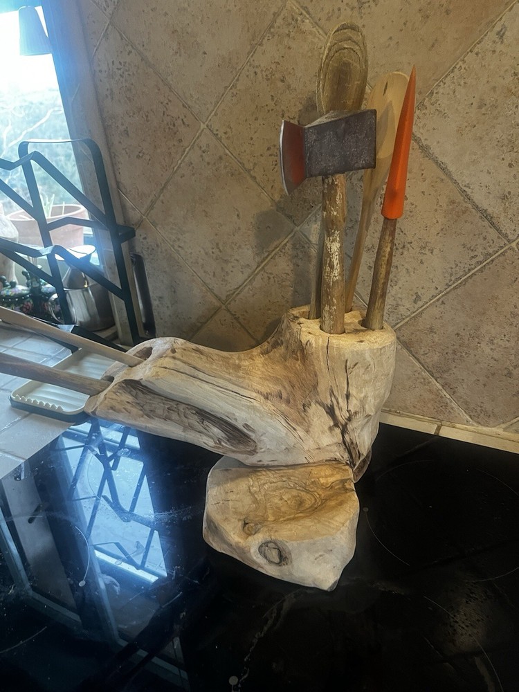 Handmade Olive Ladle Holder