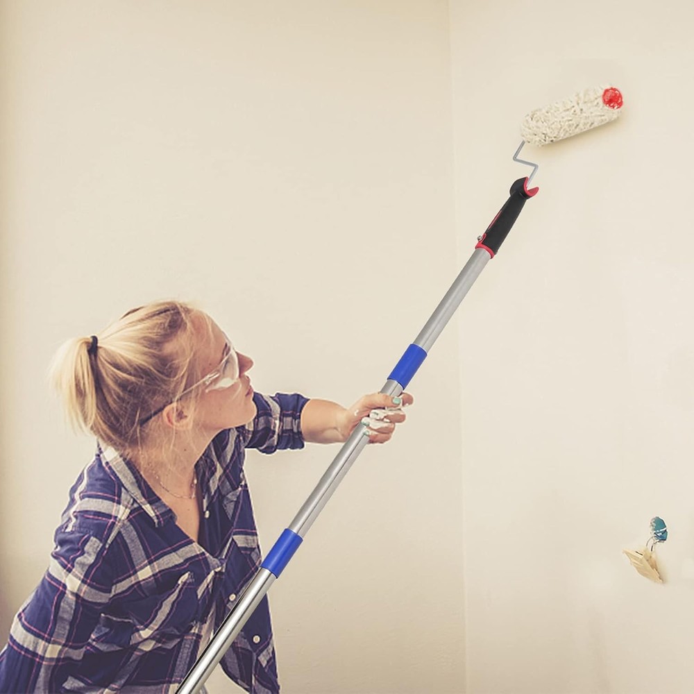 Paint Roller,4 FT Brush kit Multi-Function Roller with House 4 Feet