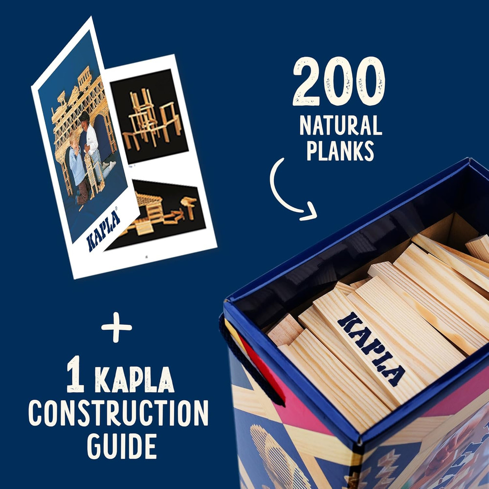 Wooden Construction Kit 200 Bricks