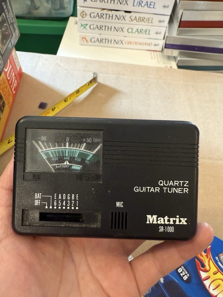 Matrix SR-1000 Quartz Guitar Tuner, 1/4" Input & Output, Built In Mic, Untested