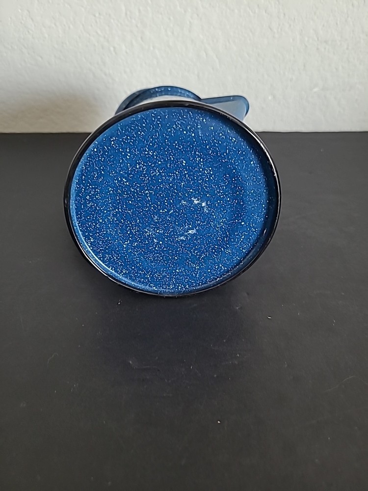 Blue And White Speckled Enamelware Coffee Percolator