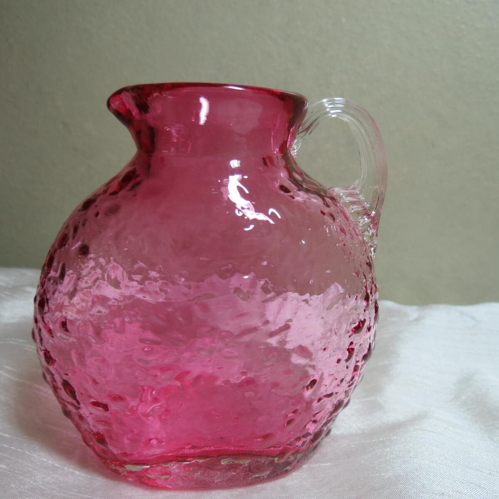Petite MCM Handblown Cranberry pitcher
