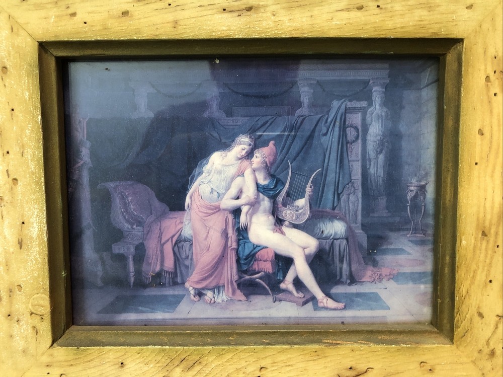 Vintage, Wood Frame & Glass With Original Print