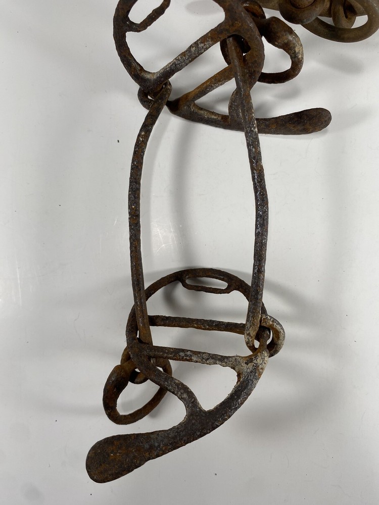 2 Antique Cast Iron Horse Bits Hand Forged