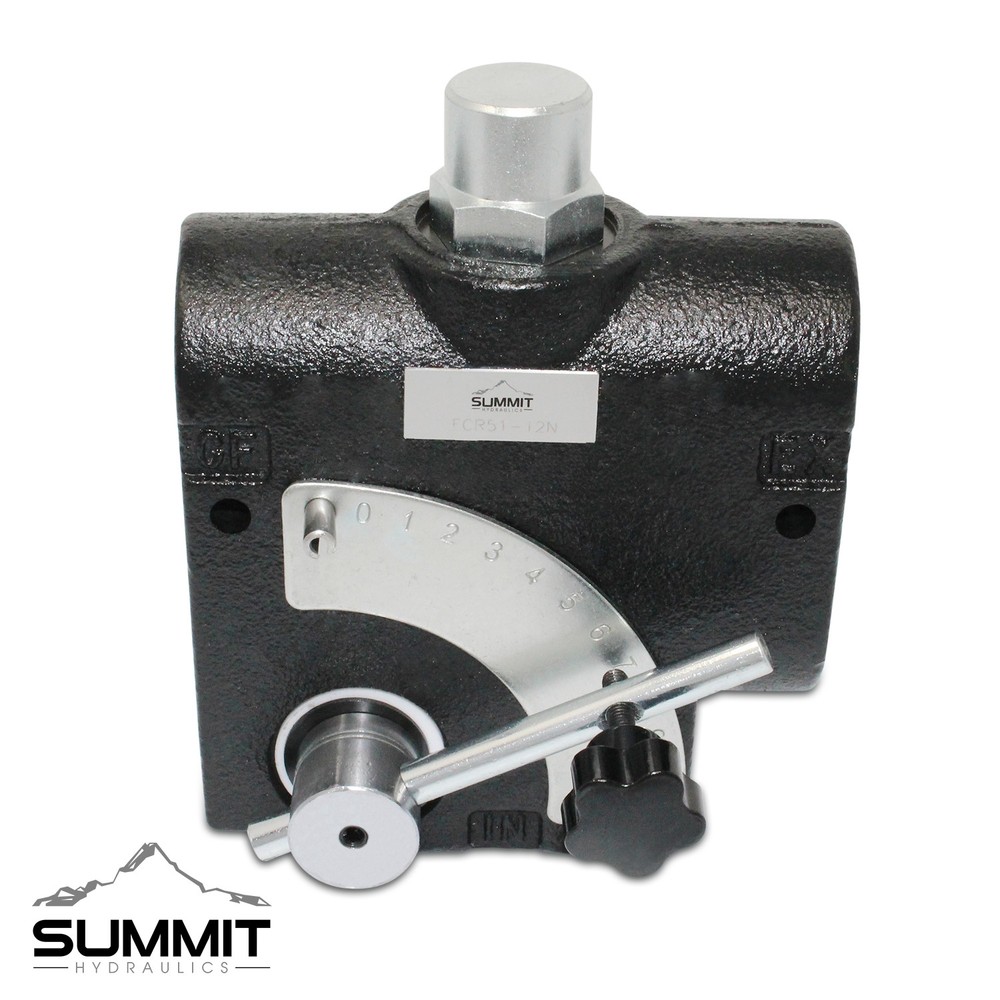 Hydraulic Adjustable Variable Flow Control Valve w/ Relief, 0-30 GPM, 3/4” NPT