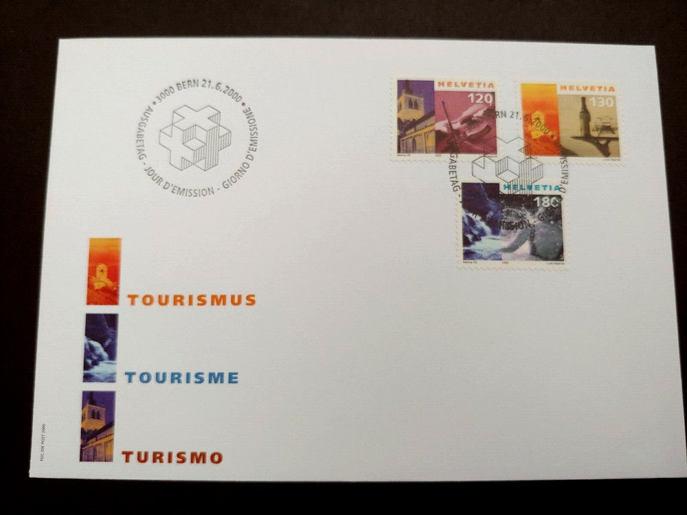 2000 LANDSCAPE SET ON FDC SWITZERLAND SCHWEIZ