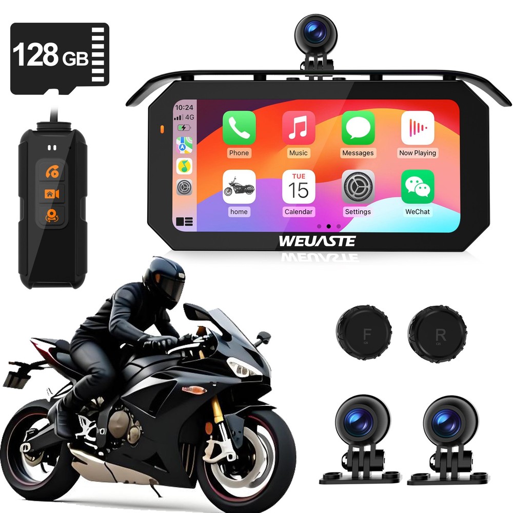 Motorcycle Carplay6.25" Touchscreen - Wireless Wired GPS Waterproof Android Auto