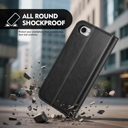 Compatible with iPhone 17e / 16e Case Wallet with iPhone 17e / 16e - 6.1" Black