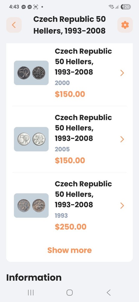 Czech Republic 1993 50 Hellers Coin