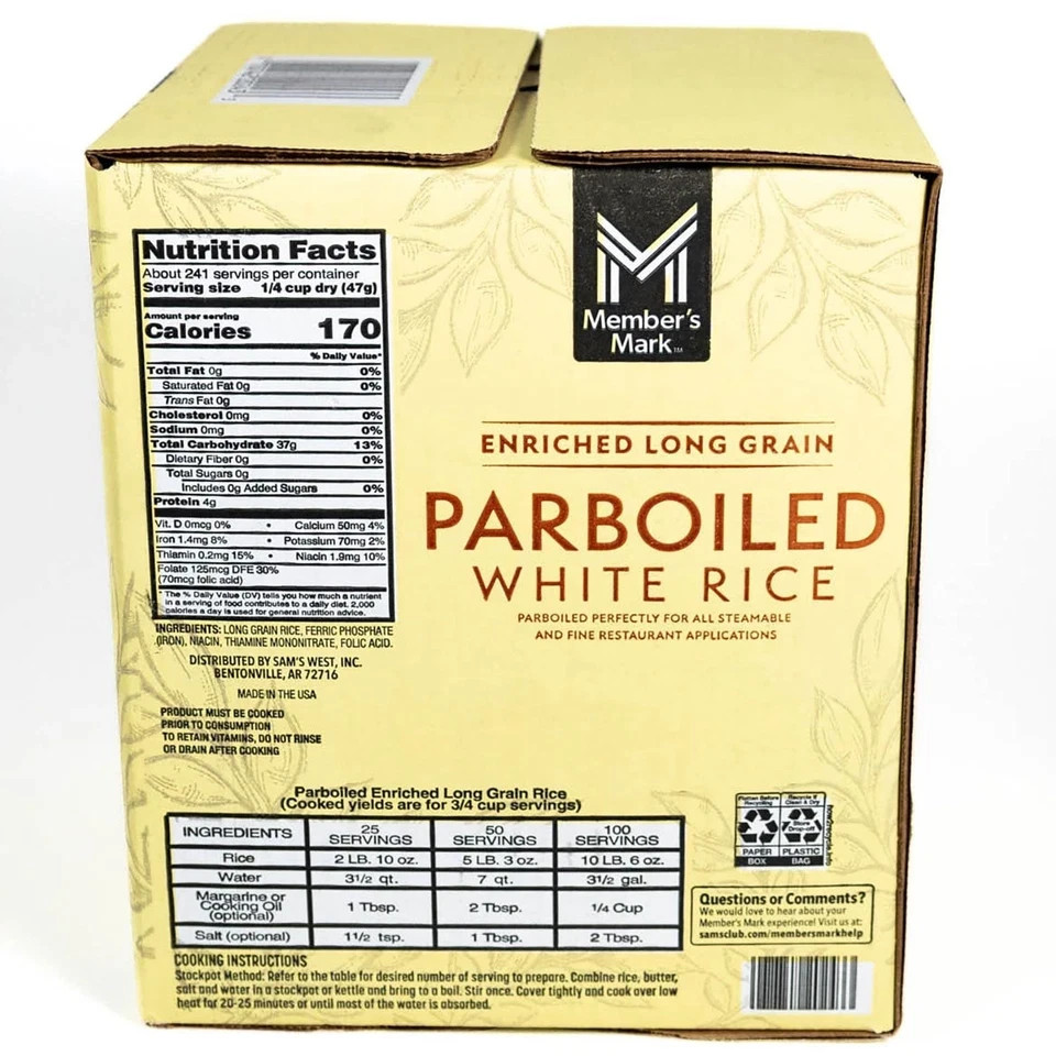 Member's Mark Parboiled White Rice, 25 lbs.