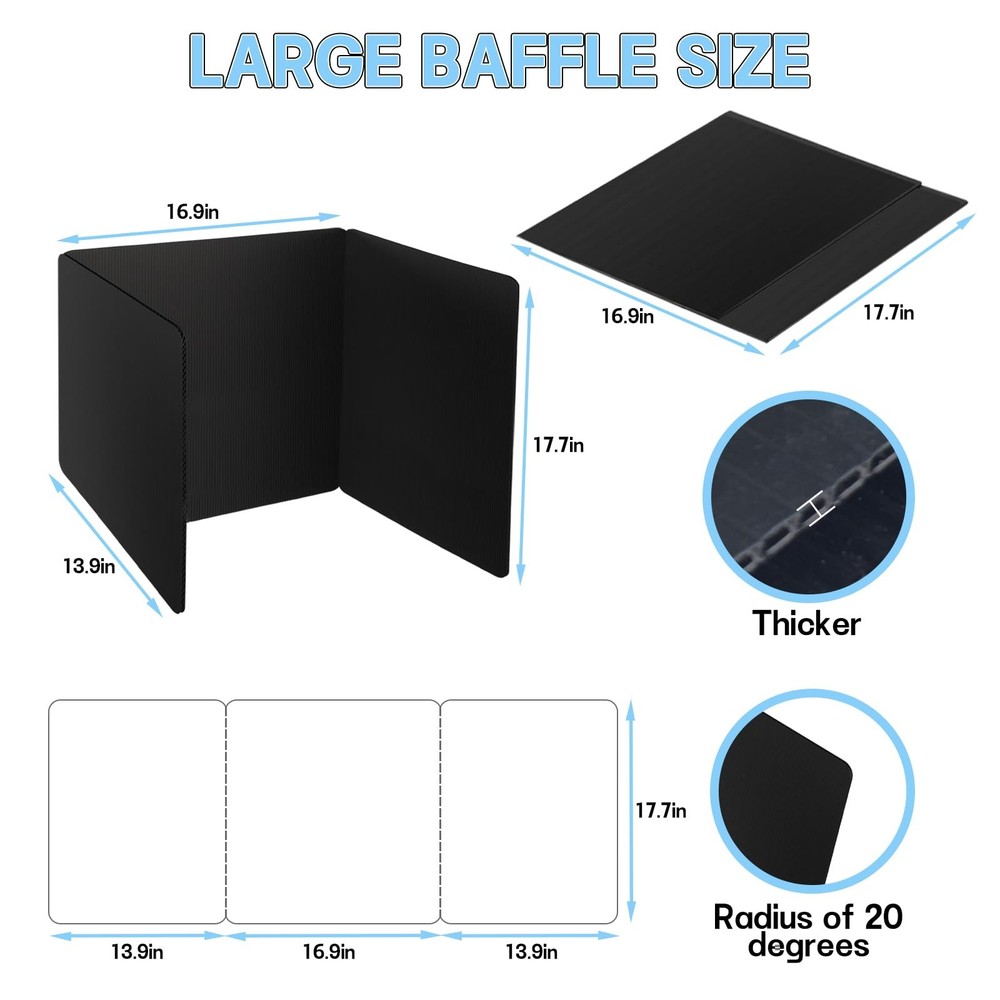 22 Pack Desk Dividers for Students, Durable Privacy Shield Folder for Student...
