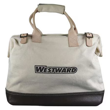 Westward 53Jw33 Tool Bag, Tan, Canvas, 1 Pockets