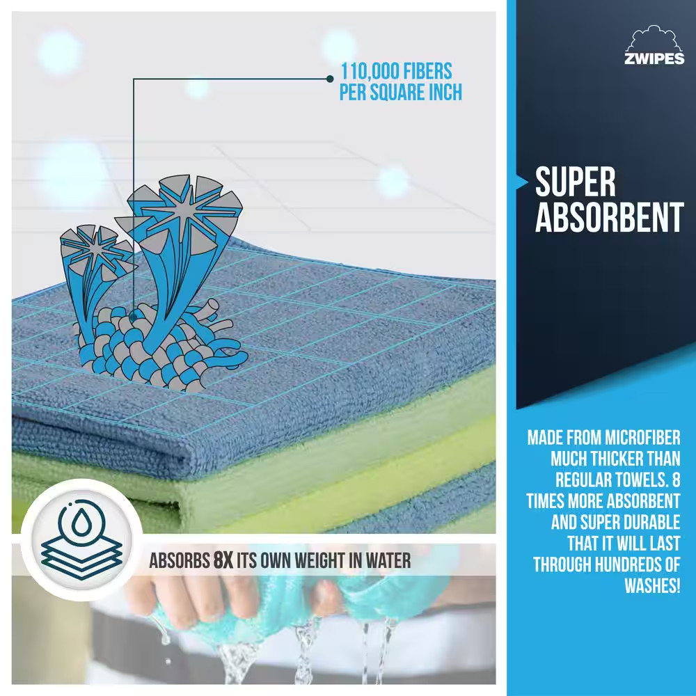 Microfiber Cleaning Cloths, Multi-Colored (48-Pack)